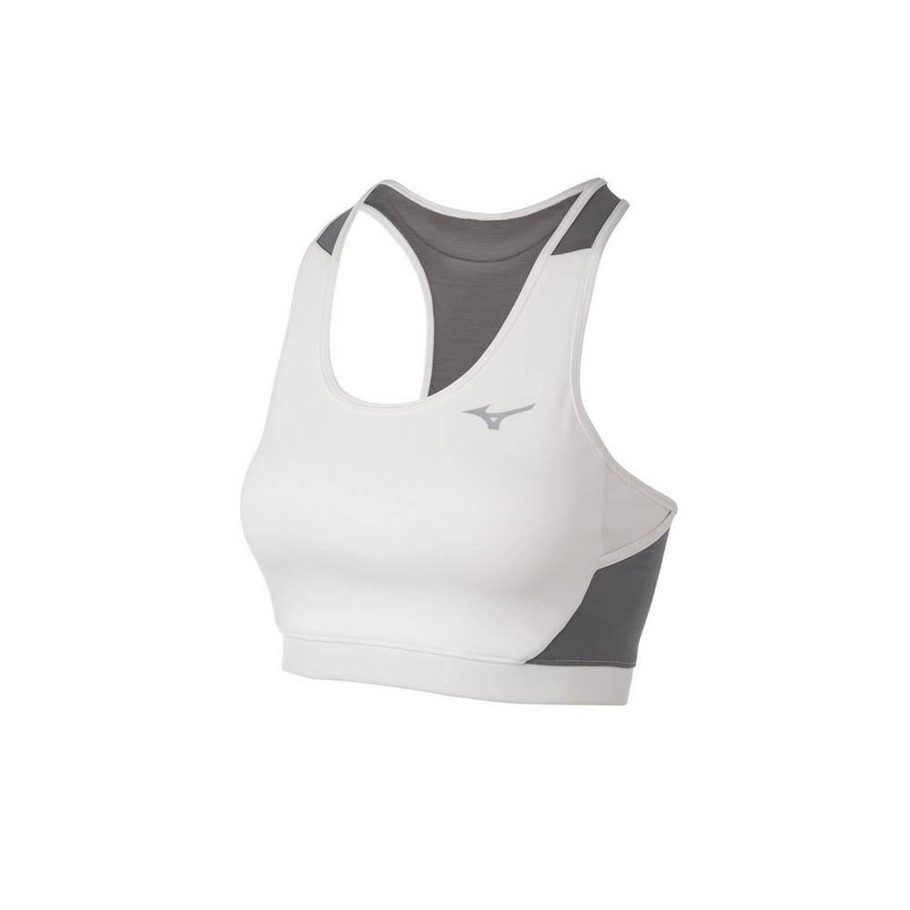 Mizuno Alpha Mesh Back Női Sportmelltartó Fehér/Szürke CHM149630